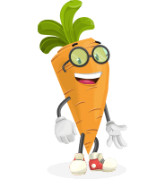 Cartoon Carrot Vector Character AKA Carl MacCarrot